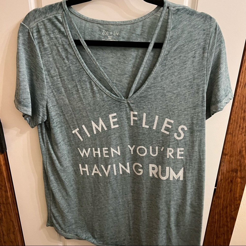 green rum shirt